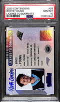 2023 Panini Contenders License to Dominate 28 Bryce Young Rookie PSA 10 GEM MT