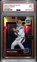 2022 Donruss Optic Orange Refractor 277 Brock Purdy Rookie 76/199 PSA 9 MINT