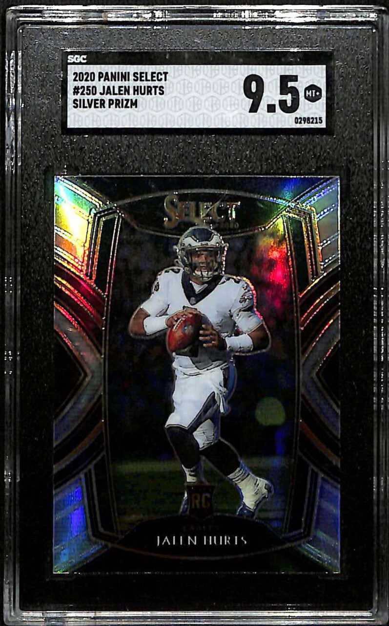 2020 Select Prizm Silver Refractor 250 Jalen Hurts Rookie Club Level SGC 9.5 MT+
