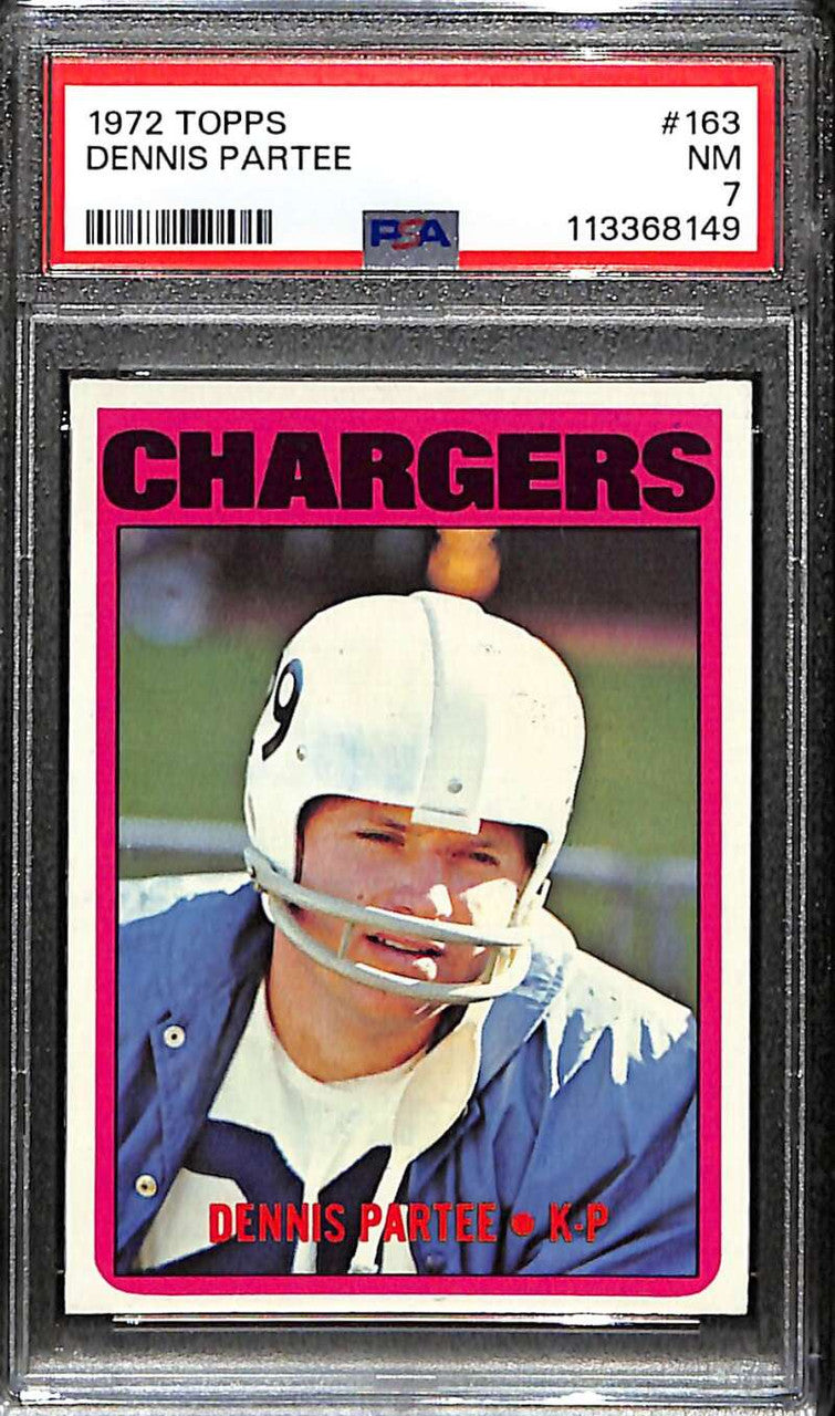 SOLD 172695 1972 Topps 163 Dennis Partee PSA 7 NM