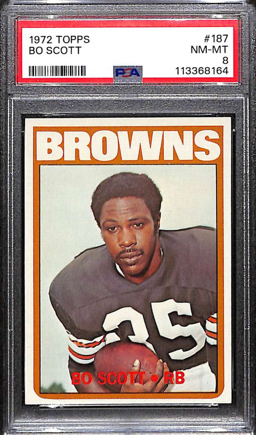 1972 Topps 187 Bo Scott PSA 8 NM-MT