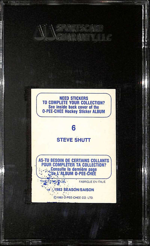1983-84 O-Pee-Chee Sticker 6 Steve Shutt Auto SGC A Authentic Dan Fox Collection