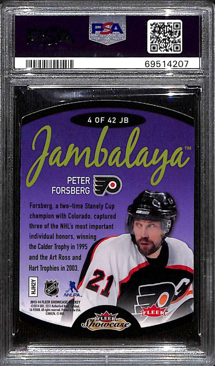 2013-14 Fleer Showcase Jambalaya 4 Peter Forsberg PSA 9 MINT