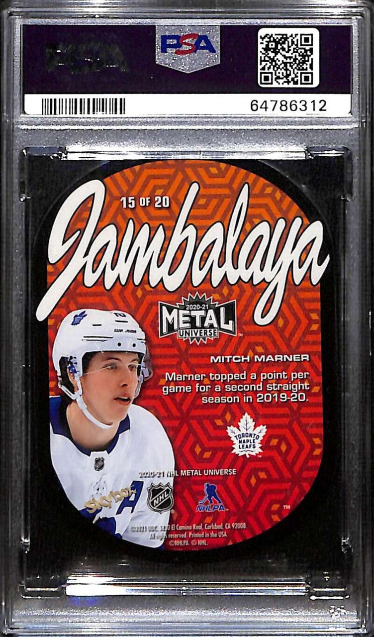 2020-21 Metal Universe Jambalaya 15 Mitch Marner PSA 10 GEM MT 64786312