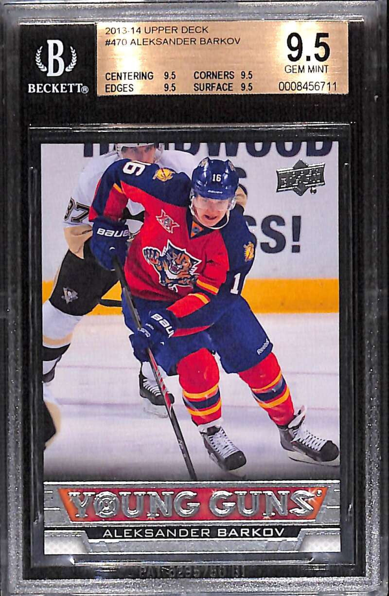 SOLD 172749 2013-14 Upper Deck 470 Aleksander Barkov Rookie YG Young Guns BGS 9.5 GEM MINT