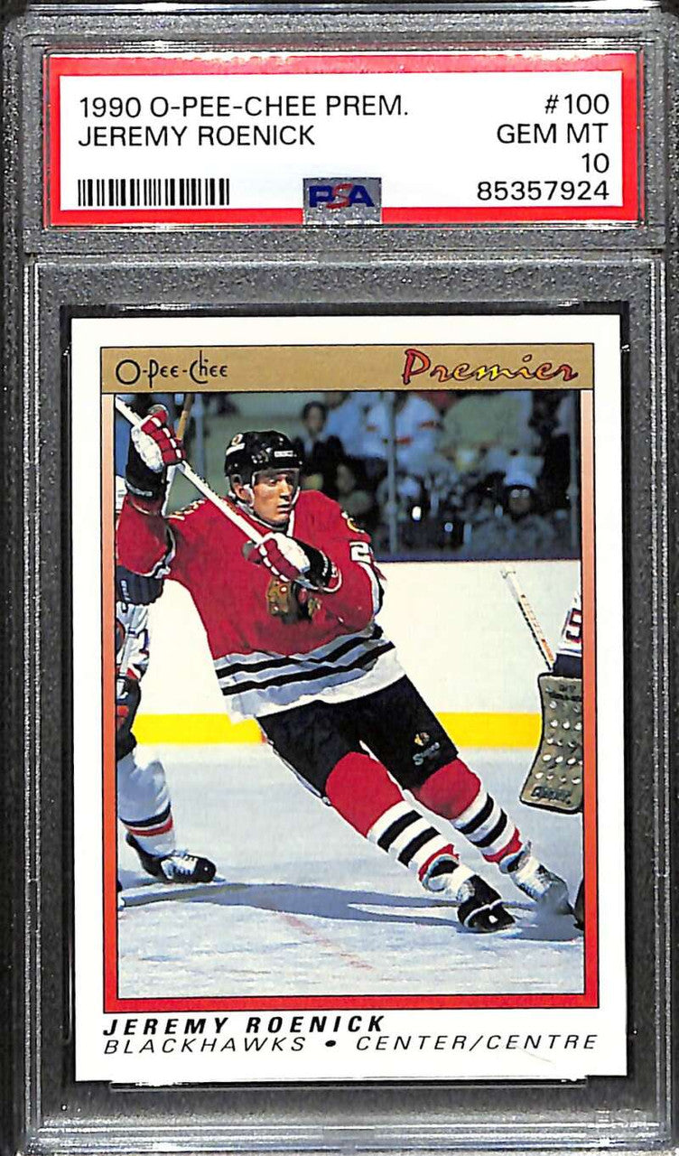 1990-91 OPC Premier 100 Jeremy Roenick Rookie PSA 10 GEM MT
