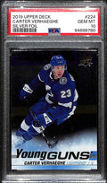 2019-20 Upper Deck Silver 224 Carter Verhaeghe Rookie YG Young Guns PSA 10 GEM