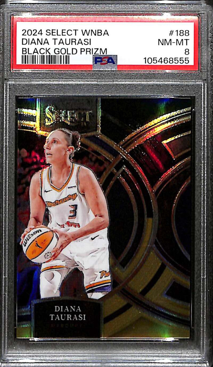 2024 Select WNBA Black Gold Prizms Refractor 188 Diana Taurasi 2/5 PSA 8 NM-MT