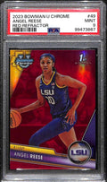 2023-24 Bowman Chrome University Red Refractor 49 Angel Reese Rookie 2/5 PSA 9