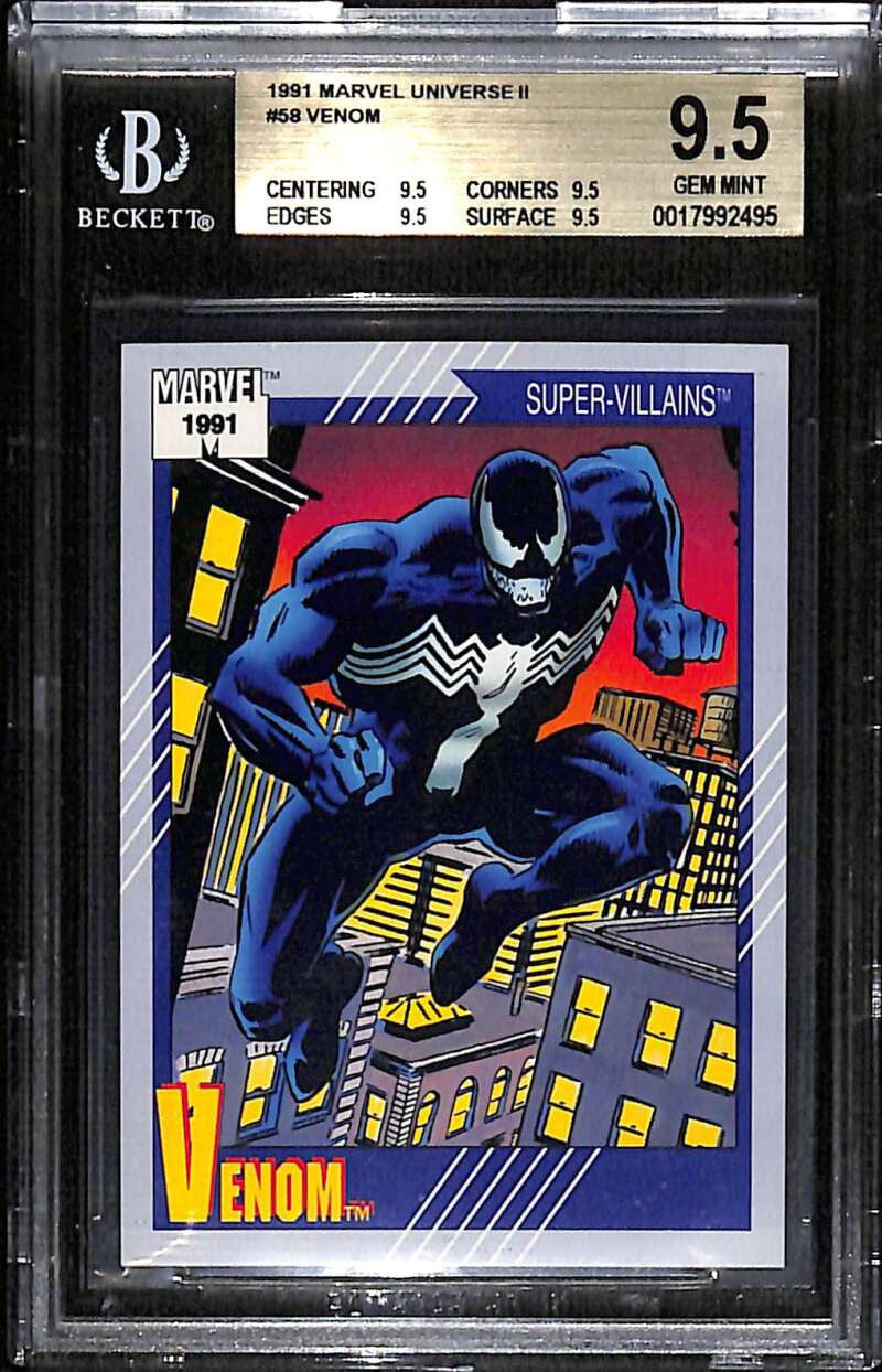1991 Marvel Universe II 58 Venom BGS 9.5 GEM MINT