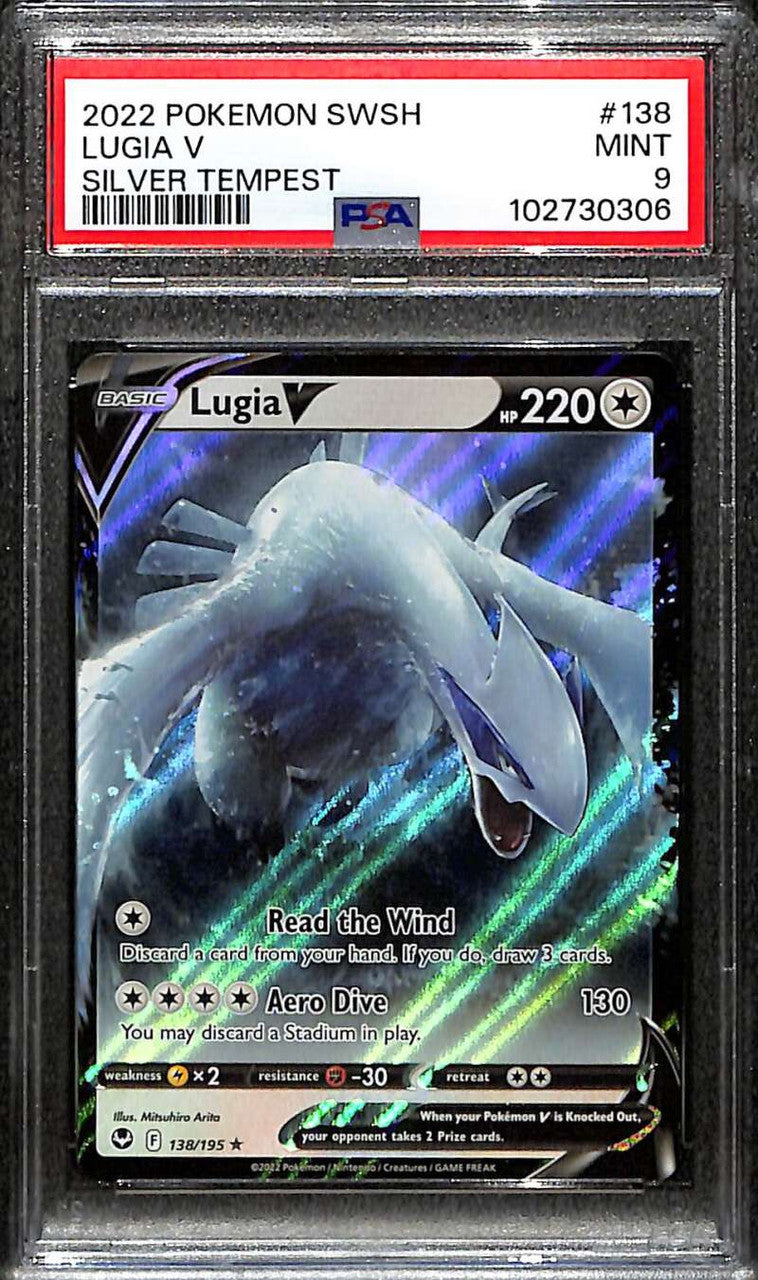 2022 Pokemon Sword and Shield Silver Tempest 138 Lugia V UR PSA 9 MINT