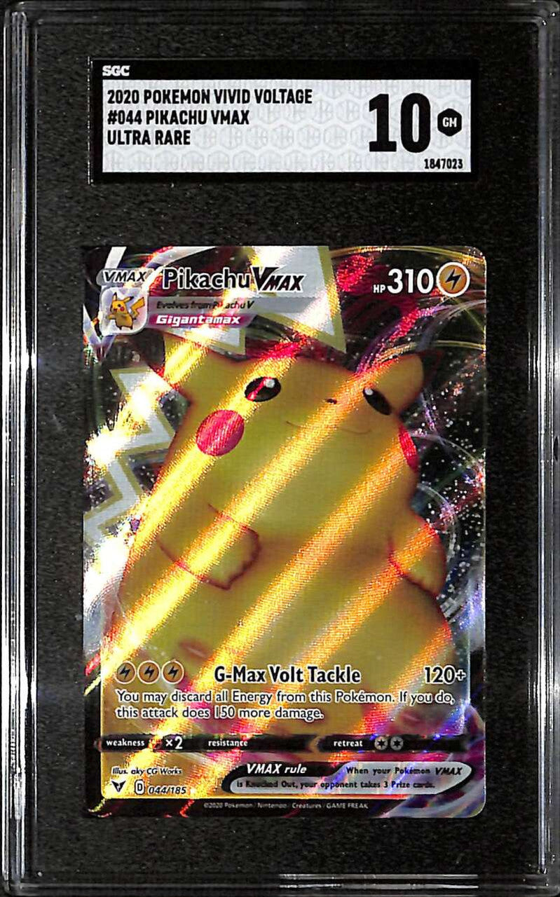 DELETE 172864 2020 Pokemon Sword and Shield Vivid Voltage 044 Pikachu VMAX UR SGC 10 GM