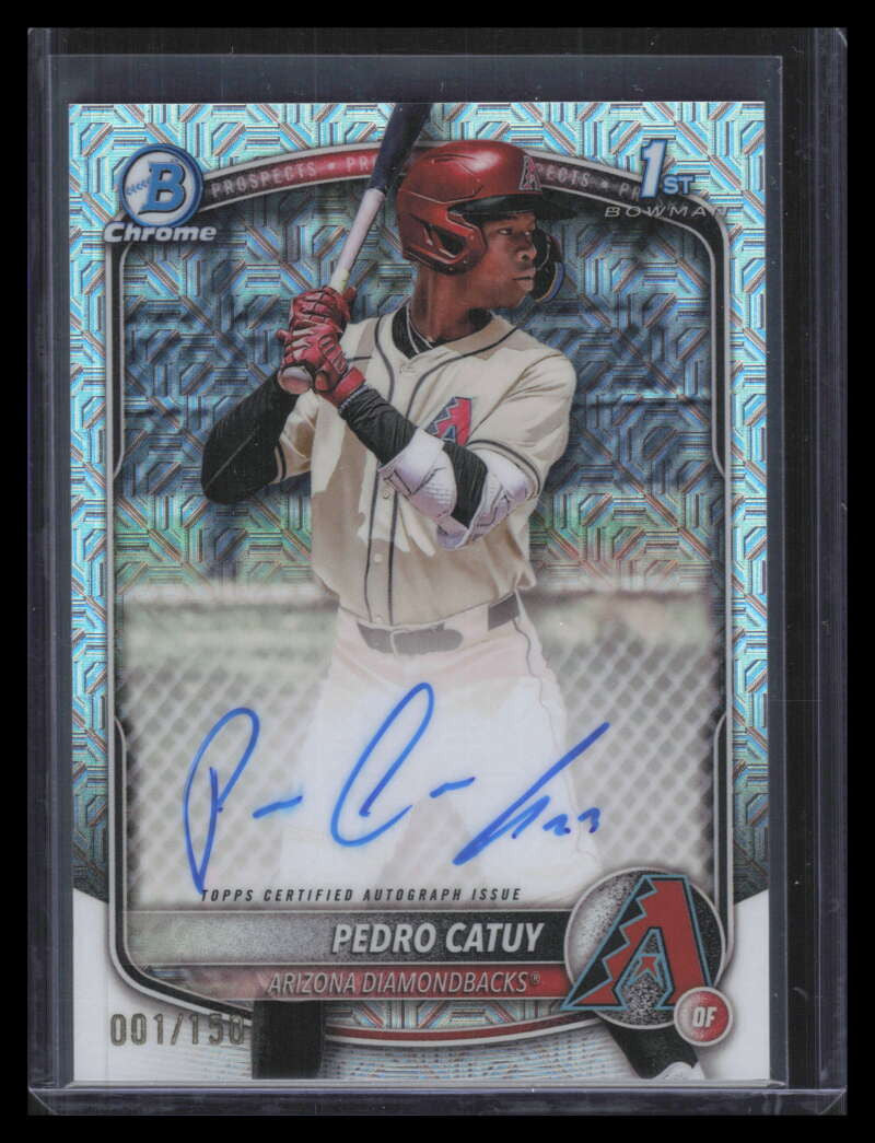 2025 Bowman Chrome Autographs HTA Choice Refractor Pedro Catuy RC Auto 1/150