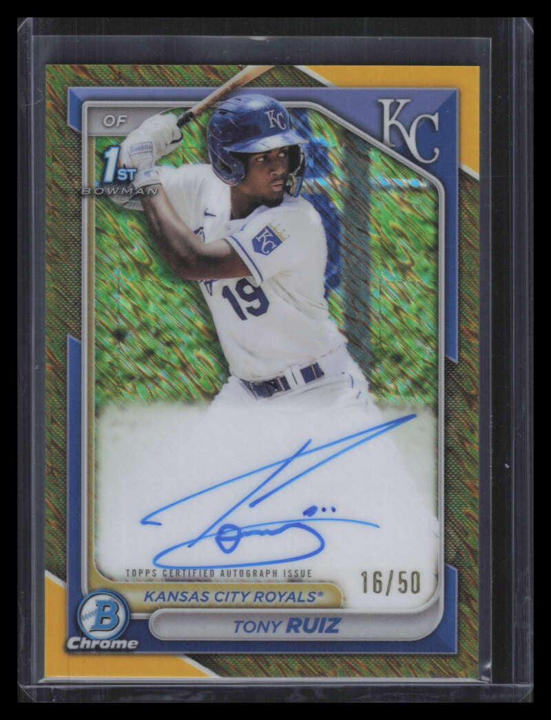 2024 Bowman Chrome Autographs Gold Shimmer Refractor Tony Ruiz Rookie Auto 16/50