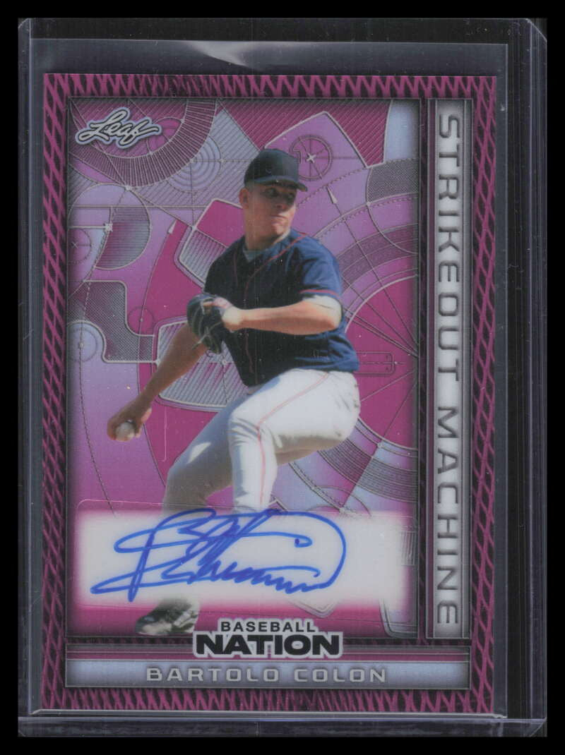 2025 Leaf Baseball Nation Strikeout Machine Autographs Bartolo Colon Auto 4/6