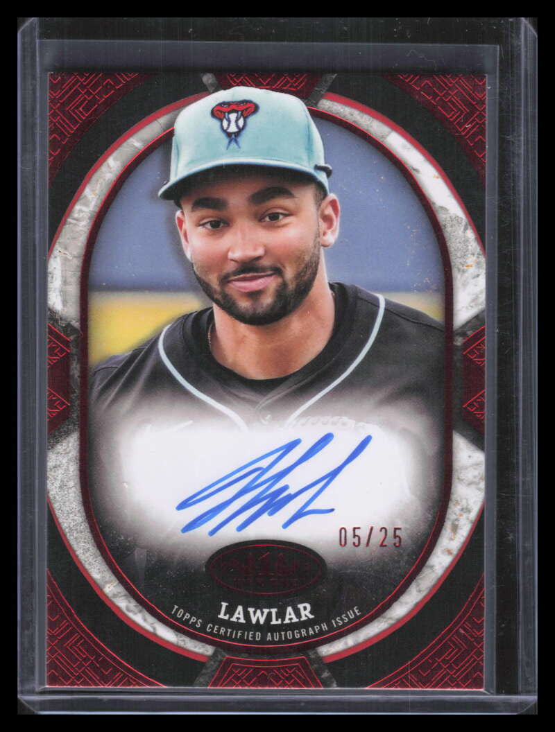 DELETE 172916 2025 Topps Tier One Shots Autographs Red Foil TOSJL Jordan Lawlar Auto 5/25
