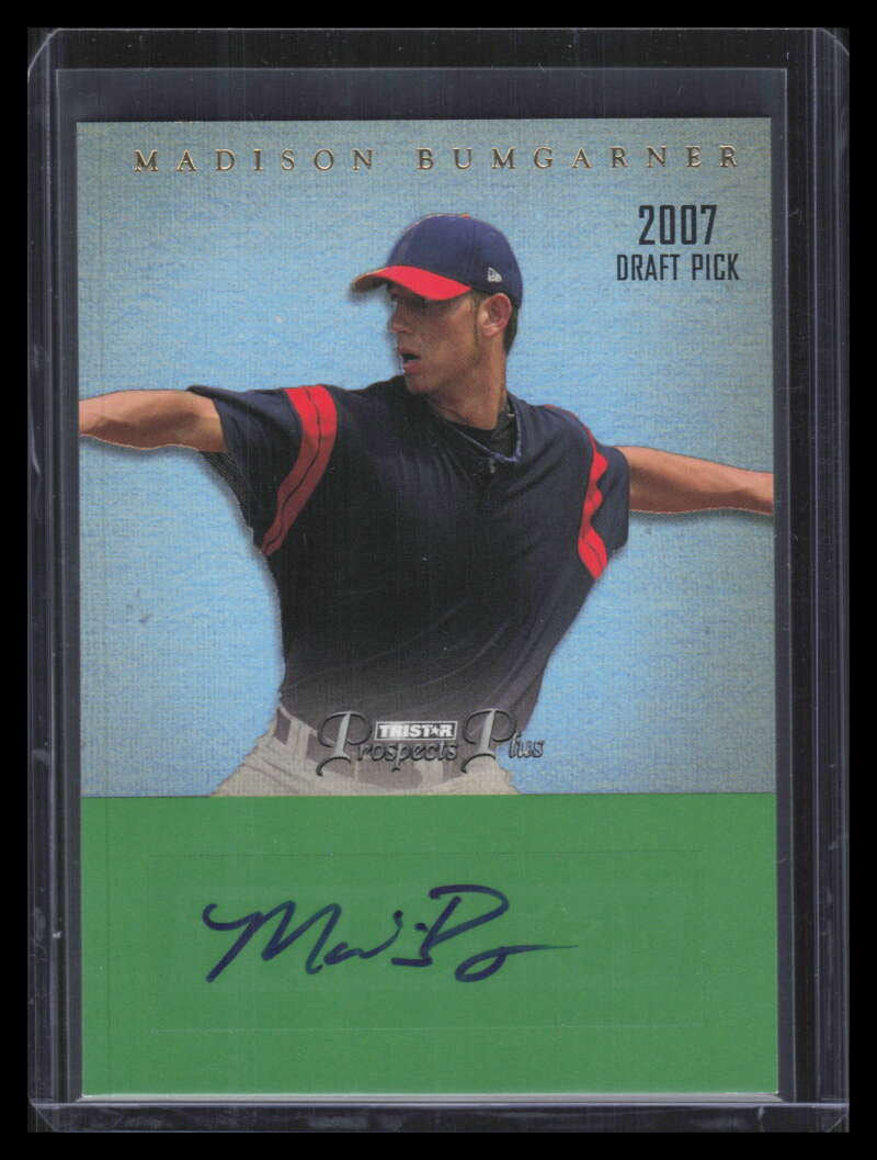 2007 TRISTAR Prospects Plus Green 47 Madison Bumgarner Rookie Auto 30/50