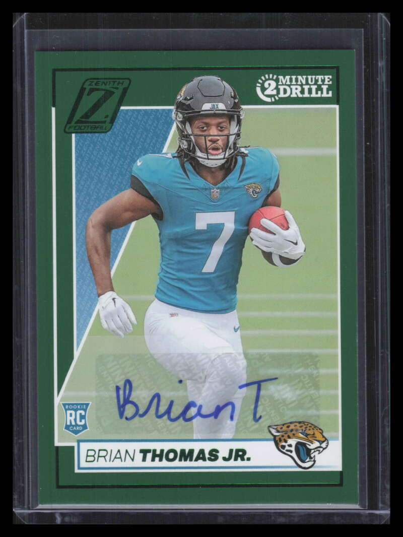 2024 Zenith Rookies Autographs Two Minute Drill 114 Brian Thomas Jr. Rookie Auto