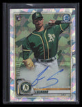 2020 Bowman Chrome Autographs Atomic Refractor Jesus Luzardo RC Auto 97/100