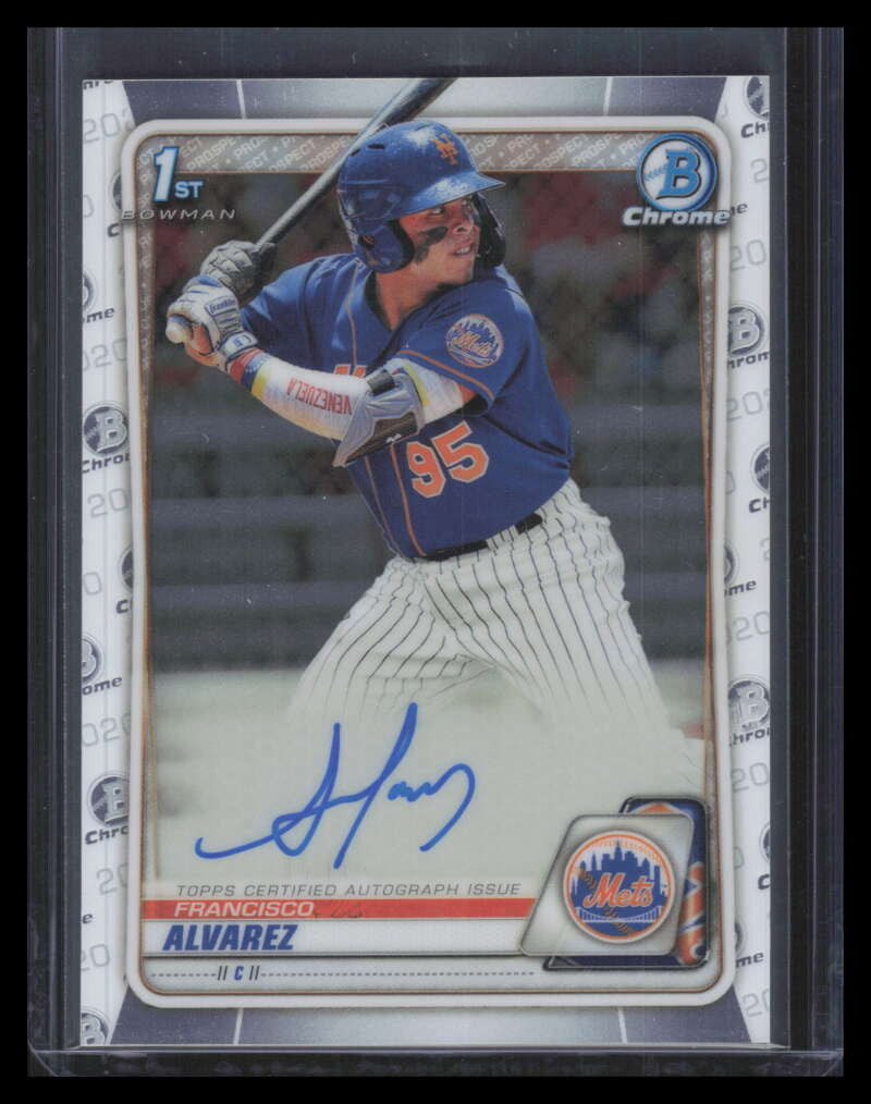 2020 Bowman Chrome Prospect Autographs CPAFA Francisco Alvarez Rookie Auto