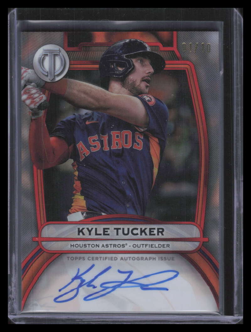 SOLD 173015 2025 Topps Tribute Autographs Red TAKT Kyle Tucker Auto 1/10