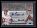SOLD 173031 2005 UD Hall of Fame Signs Cooperstown Autograph Bunning Roberts Dual Auto 4/10