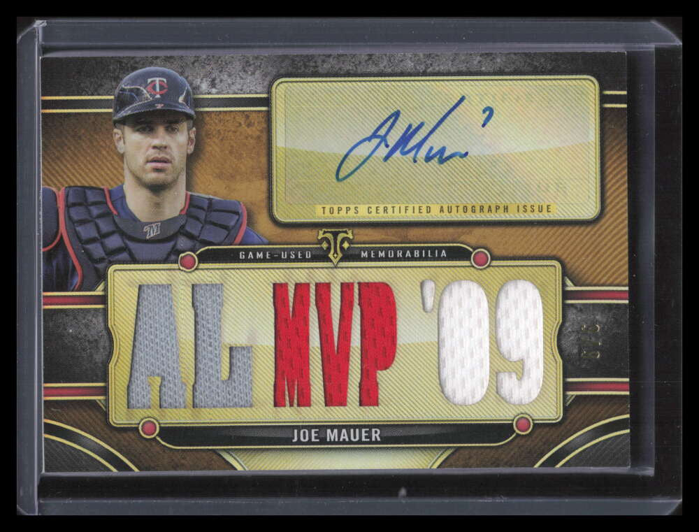 2024 Topps Triple Threads Autograph Relic Gold ttarjma1 Joe Mauer Jersey Auto /9