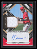 2022 Elite Extra Prospect Materials Signatures 5 Elly De La Cruz RC Jersey Auto