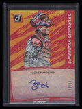 2022 Donruss Superstar Scribbles Gold 5 Yadier Molina Auto 8/10