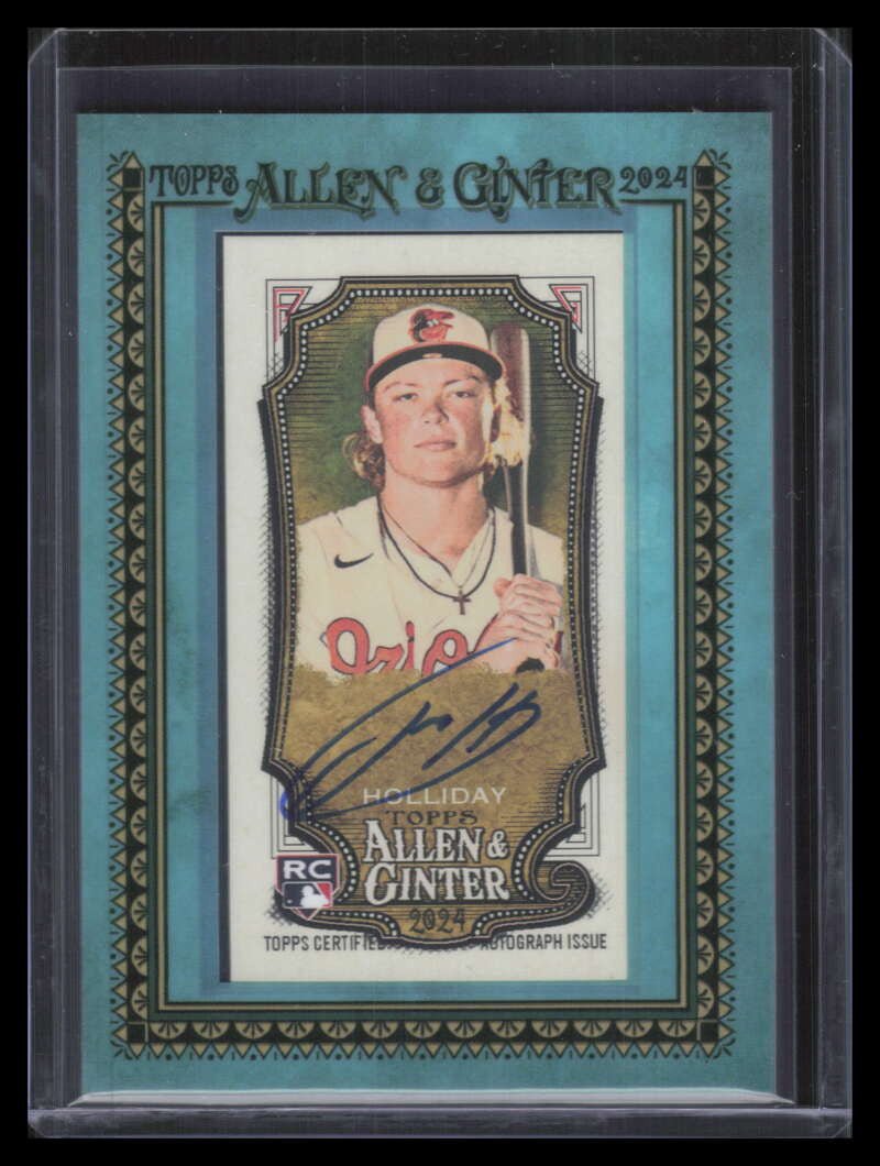 2024 Topps Allen and Ginter Mini Autographs Blue Jackson Holliday RC Auto 1/50