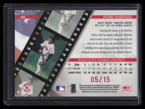 2002 Studio Private Signings 46 Pedro Martinez Auto 5/15