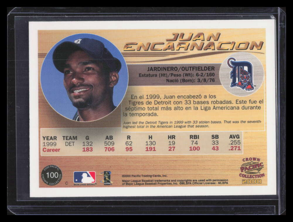 2000 Pacific Crown Collection Premiere Date 100 Juan Encarnacion 3/27