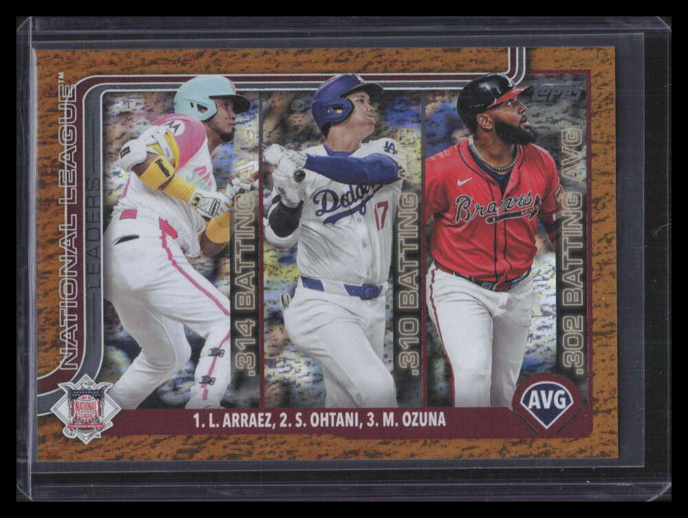 DELETE 173174 2025 Topps Gold Holo Foil 347 Marcell Ozuna Luis Arraez Shohei Ohtani LL 12/50 