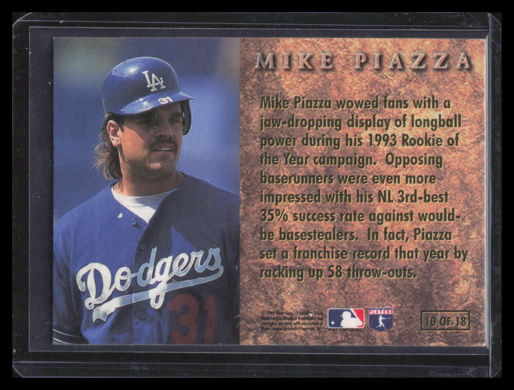 1996 Ultra Prime Leather Gold Medallion 10 Mike Piazza