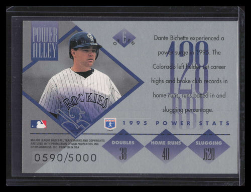 1996 Donruss Power Alley 6 Dante Bichette 590/5000