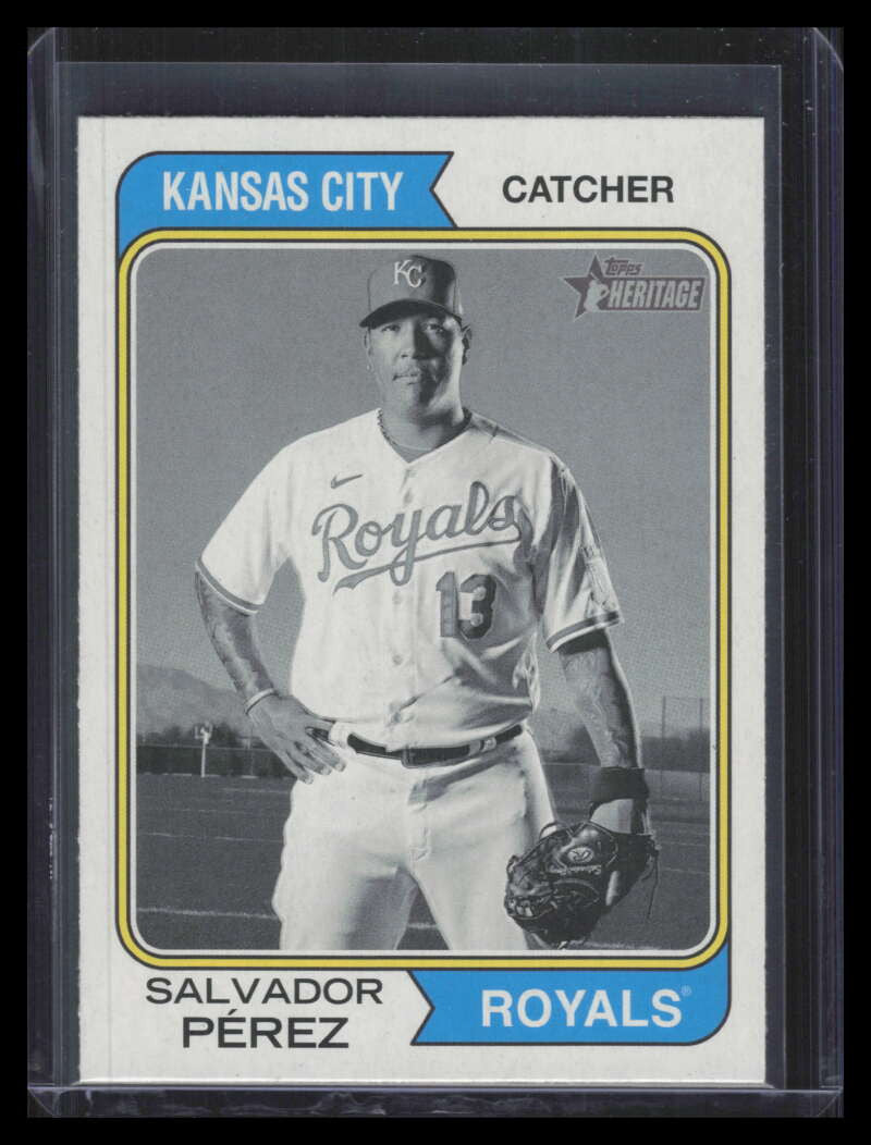 2023 Topps Heritage Black and White Image Variations 13 Salvador Perez SP