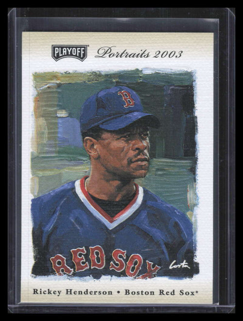 2003 Playoff Portraits Beige 13 Rickey Henderson Sox 8/250 Red Sox