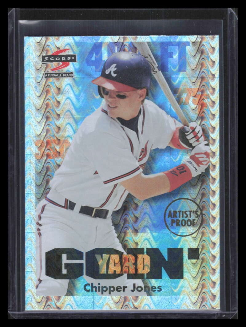 SOLD 173265 1997 Score Showcase Series Artist's Proofs 509 Chipper Jones Goin' Yard