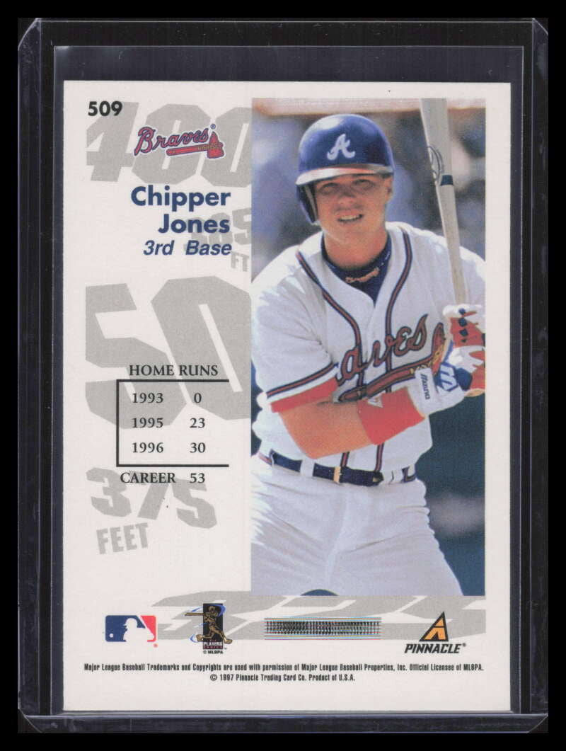 SOLD 173265 1997 Score Showcase Series Artist's Proofs 509 Chipper Jones Goin' Yard