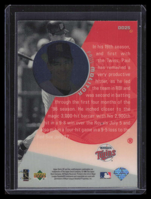 1996 Upper Deck Diamond Destiny Silver dd25 Paul Molitor 156397