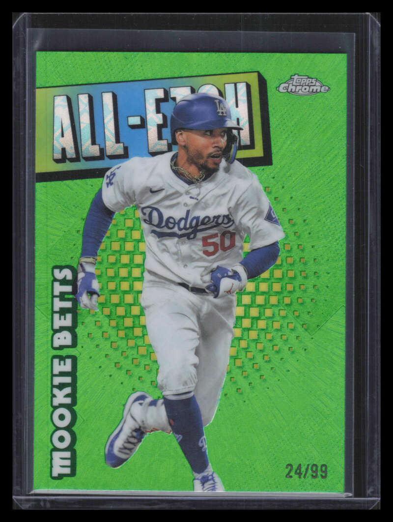 SOLD 173283 2025 Topps Chrome Logofractor All-Etch Green Refractor cae9 Mookie Betts 24/99