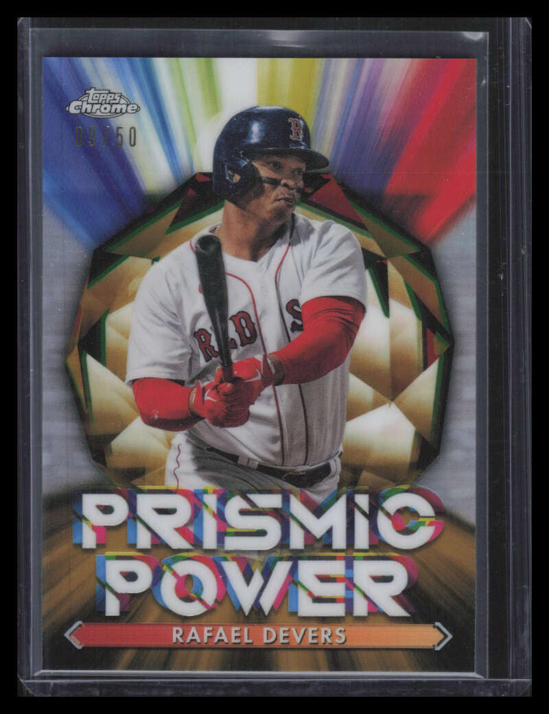 2021 Topps Chrome Prismic Power Gold Refractor pp12 Rafael Devers 9/50