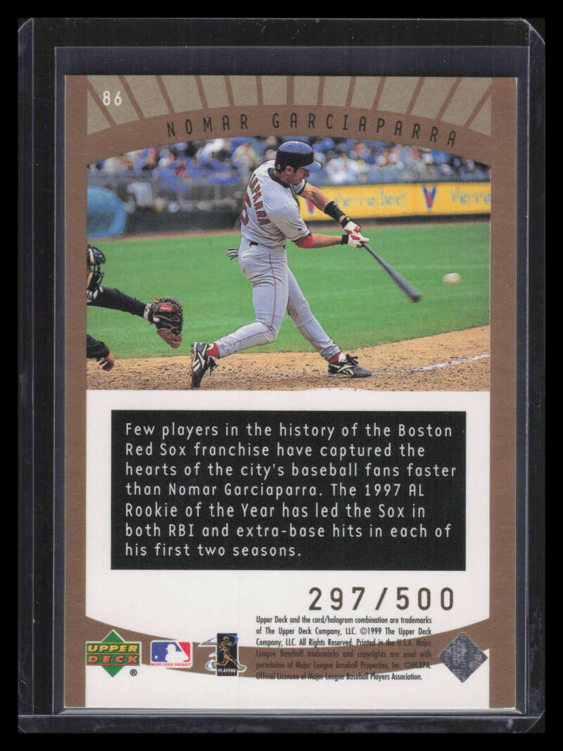 1999 Upper Deck Ovation Standing 86 Nomar Garciaparra SS 297/500 Spotlight