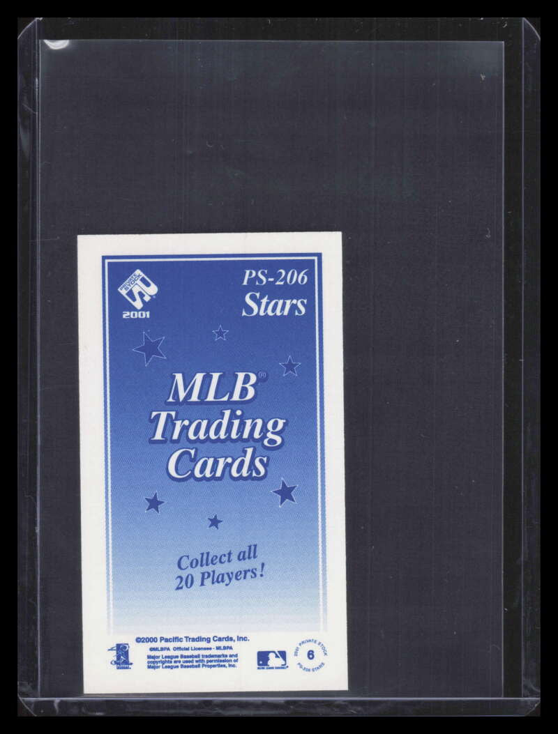 2001 Private Stock PS-206 Stars 6 Sammy Sosa 21/315 Jersey Number