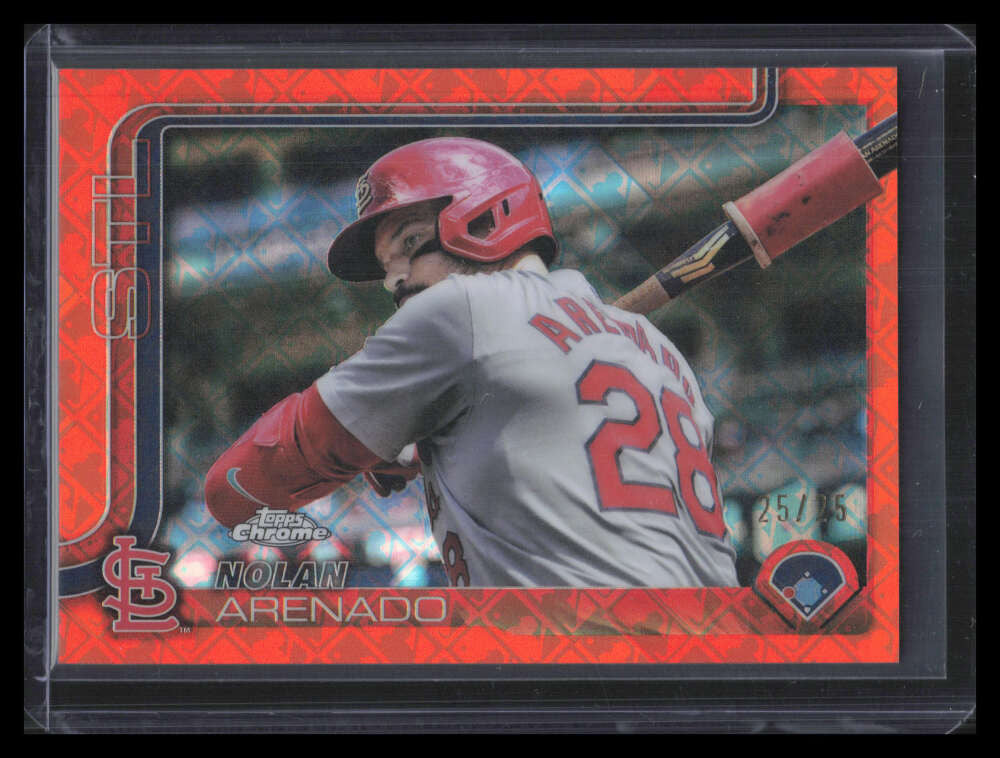 2025 Topps Chrome Logofractor Orange Refractor 14 Nolan Arenado 25/25
