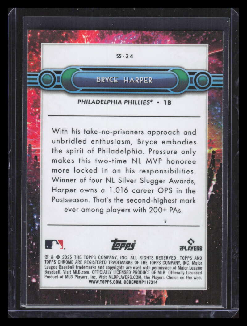 2025 Topps Fanatics Fest Cosmic Chrome Swinging for the Fences ss24 Bryce Harper