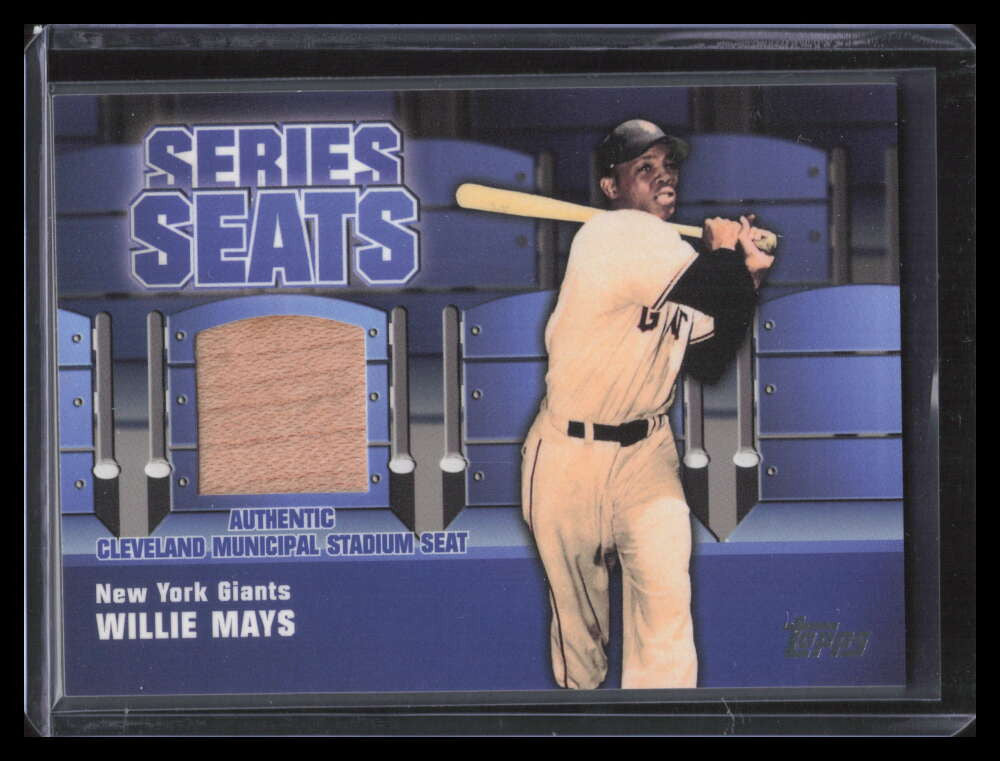 2004 Topps Series Seats Relics WM Willie Mays Cleveland Municipal Stadium Seat