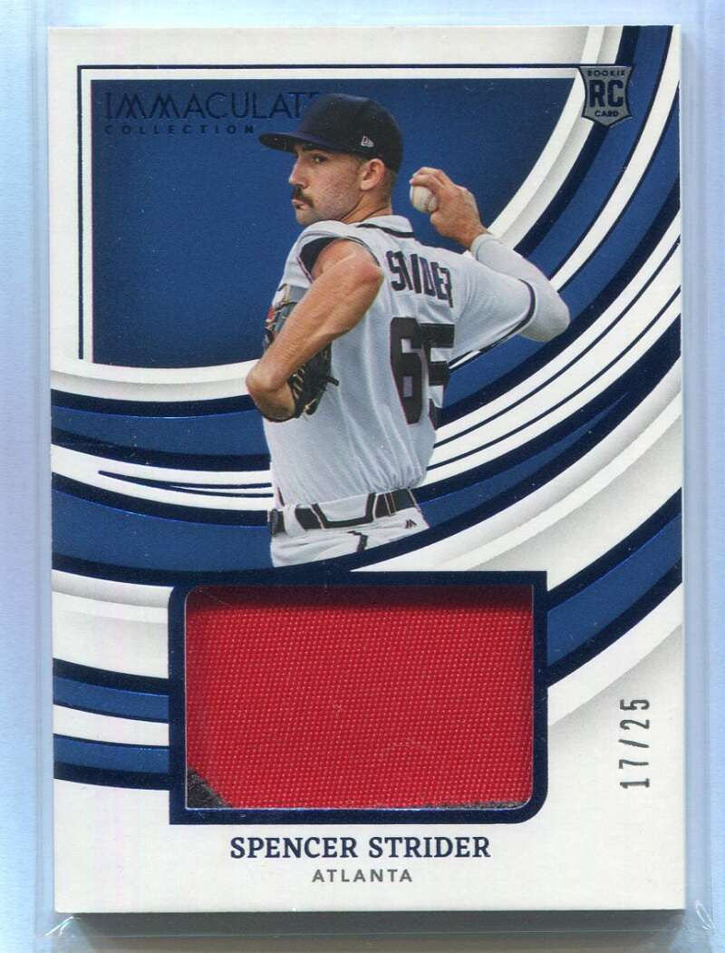 2022 Immaculate Remarkable Rookie Jerseys Blue 31 Spencer Strider RC Patch 17/25
