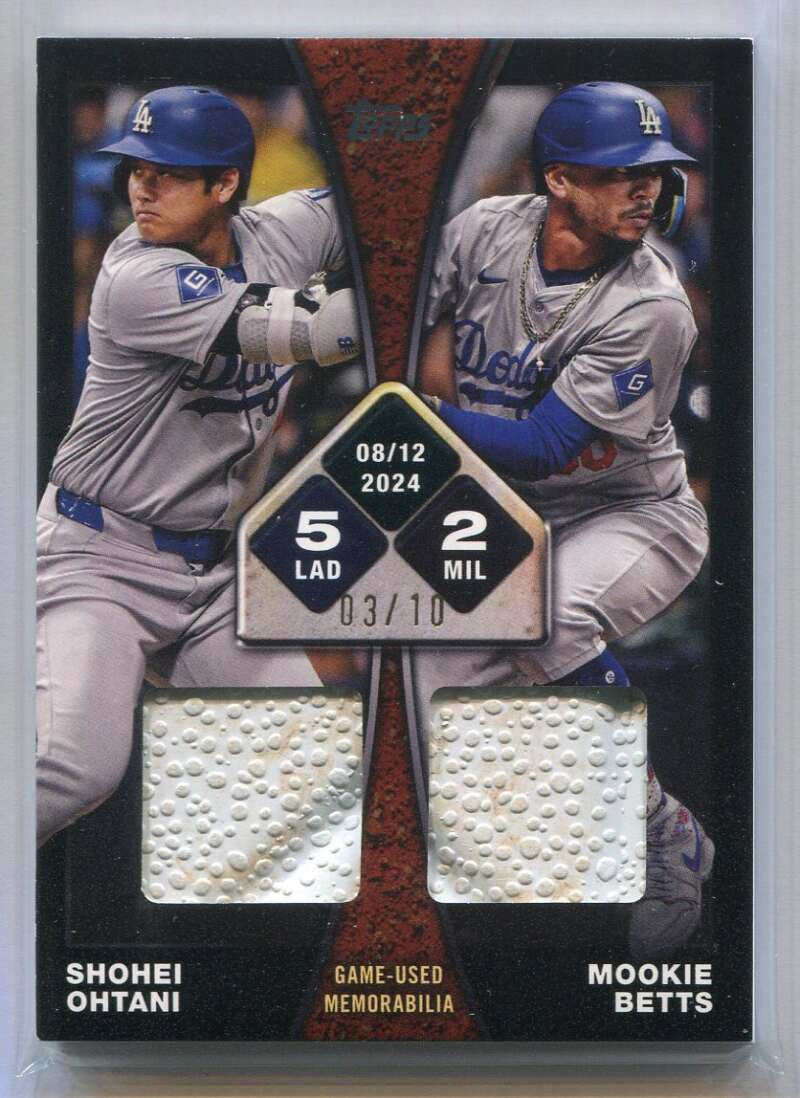 2025 Topps Rounding the Bases Dual Relics Black Betts Ohtani Dual 8/24 Base 3/10