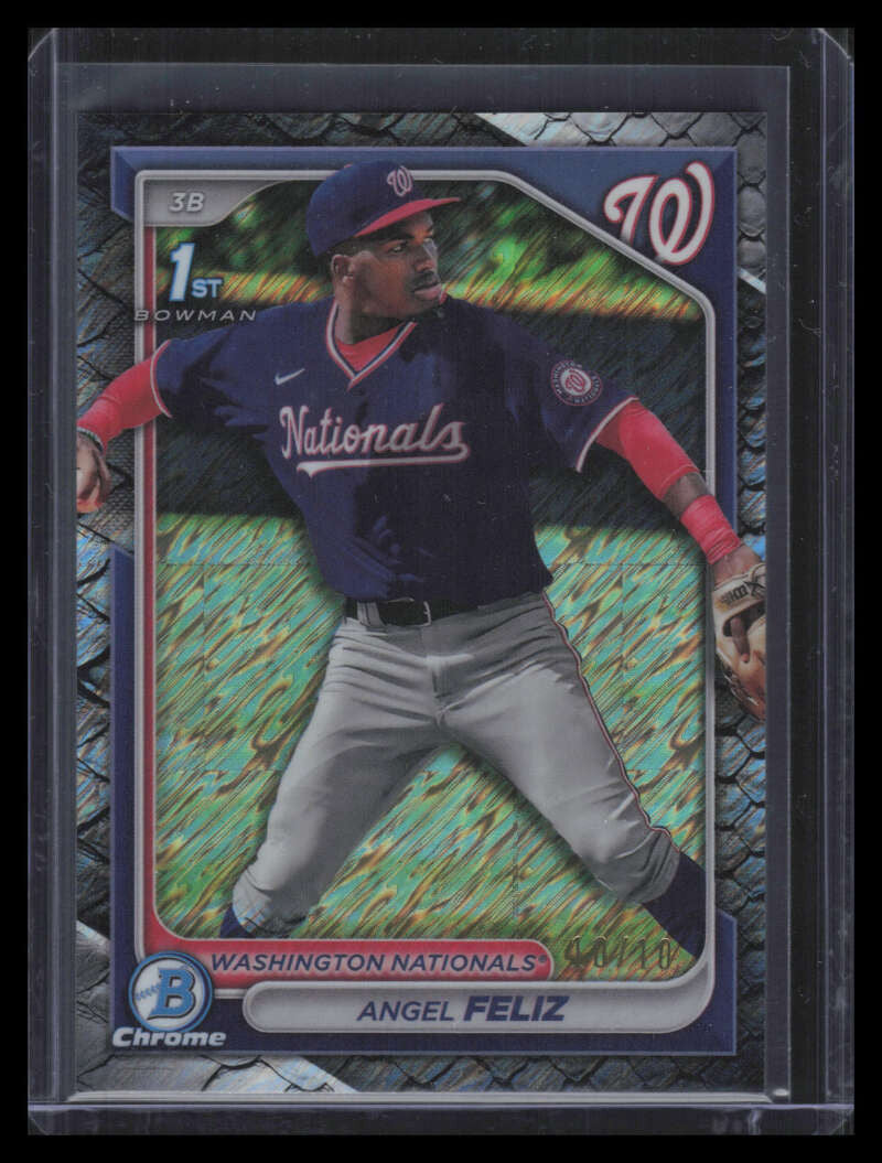2024 Bowman Chrome Prospects Black Reptilian Refractor Angel Feliz Rookie 10/10